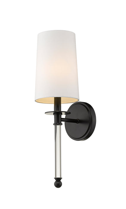 Z-Lite 808-1S-MB One Light Wall Sconce, Matte Black