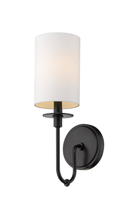 Z-Lite 809-1S-MB One Light Wall Sconce, Matte Black
