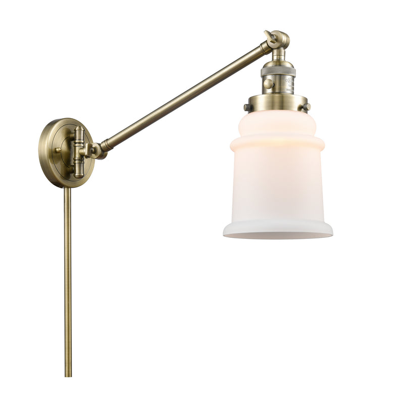 Innovations 237-AB-G181 One Light Swing Arm Lamp, Antique Brass