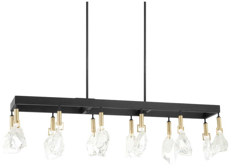 Metropolitan N7866-678-L LED Island Pendant, Sand Coal W/ Vintage Brass