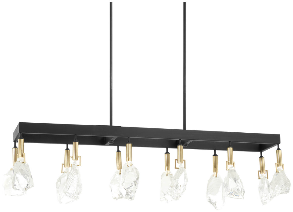 Metropolitan N7866-678-L LED Island Pendant, Sand Coal W/ Vintage Brass