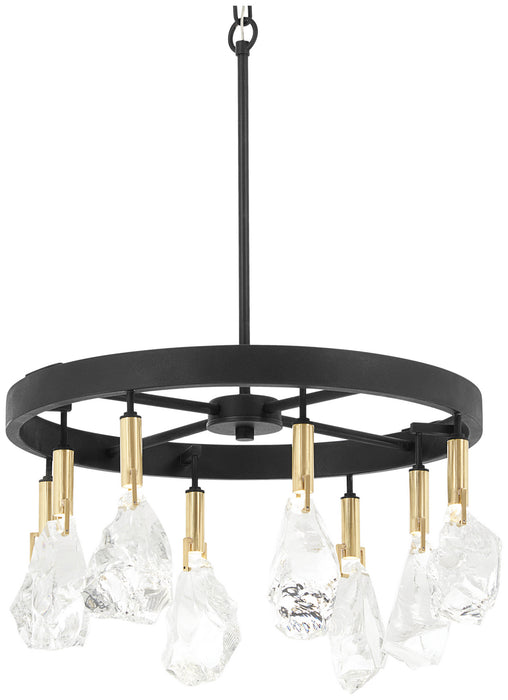 Metropolitan N7868-678-L LED Chandelier, Sand Coal W/ Vintage Brass