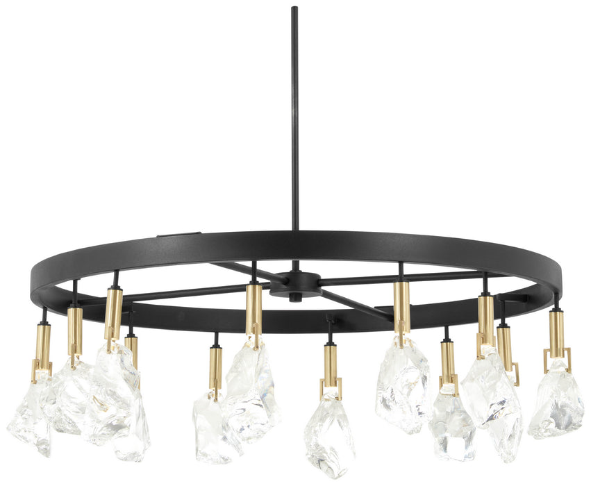 Metropolitan N7869-678-L LED Chandelier, Sand Coal W/ Vintage Brass