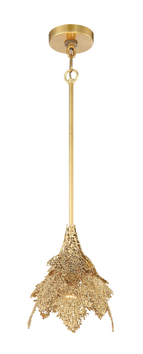 Metropolitan N7881-750 One Light Pendant, India Gold W/ Vintage Brass