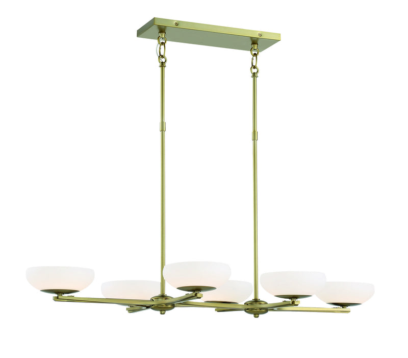 George Kovacs P1466-695-L LED Island Pendant, Soft Rass