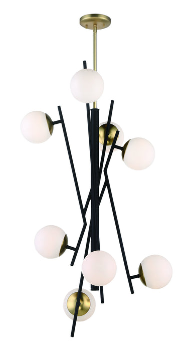 George Kovacs P359-618-L LED Foyer Pendant, Weathered Black W/Autumn Gold