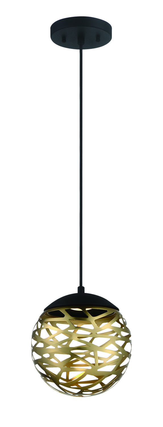 George Kovacs P932-688-L LED Mini Pendant, Coal And Honey Gold