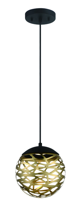 George Kovacs P932-688-L LED Mini Pendant, Coal And Honey Gold