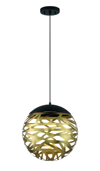 George Kovacs P934-688-L LED Pendant, Coal And Honey Gold