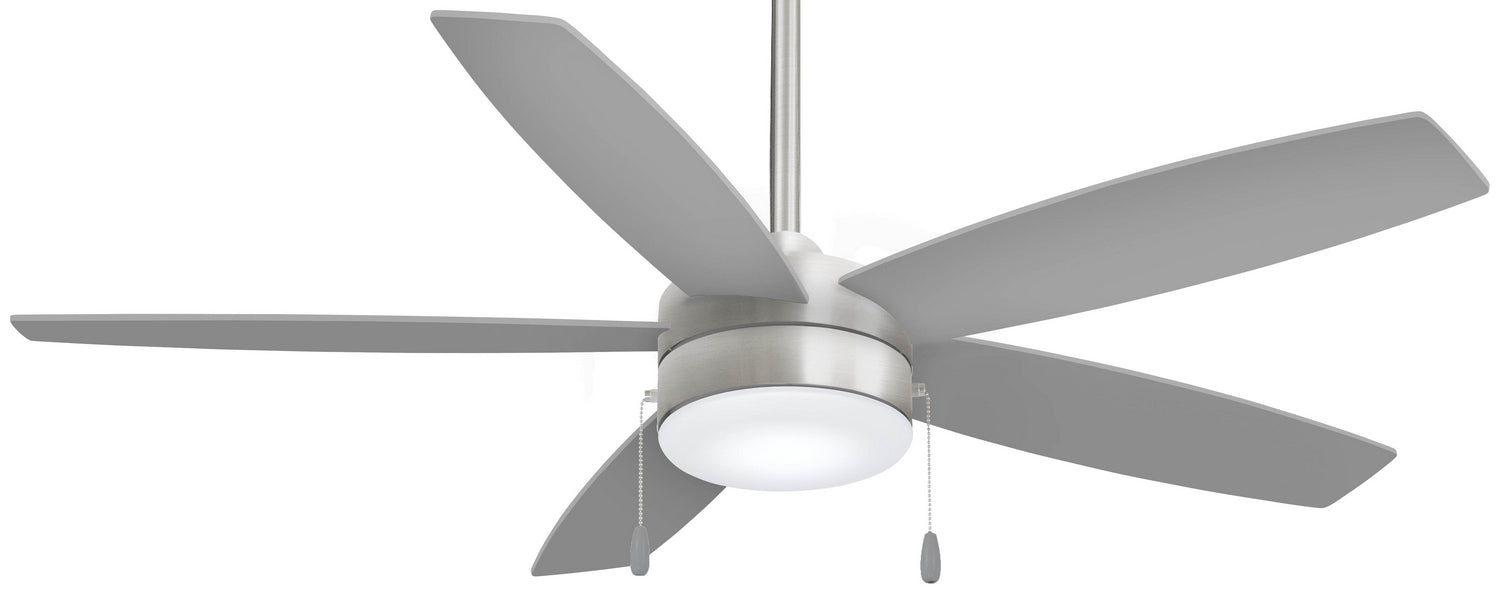 Minka Aire F673L-BN/SL 52" Ceiling Fan, Brushed Nickel W/ Silver