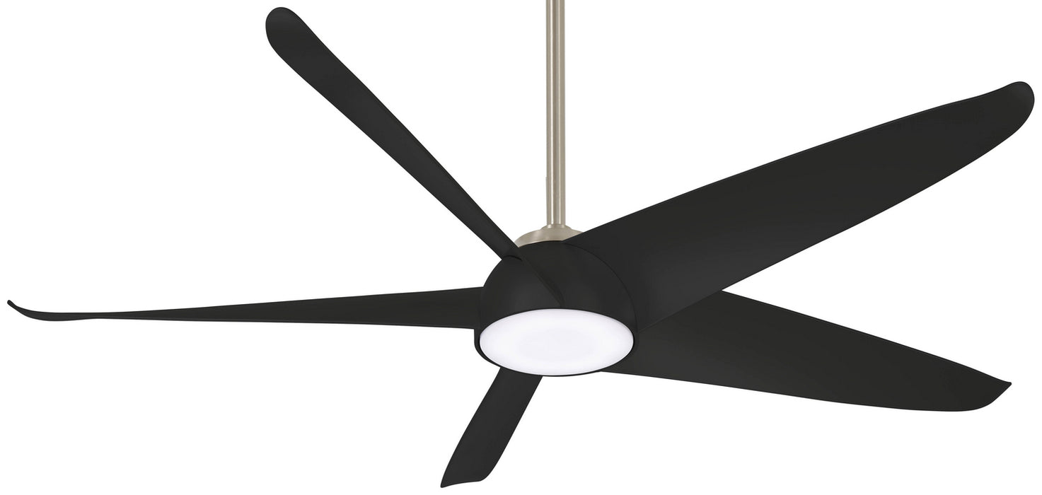 Minka Aire F771L-BN/CL 60" Ceiling Fan, Brushed Nickel/Coal