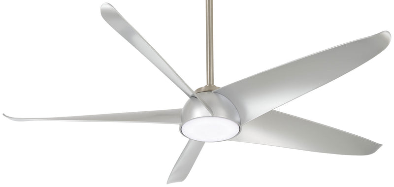 Minka Aire F771L-BN/SL 60" Ceiling Fan, Brushed Nickel W/ Silver