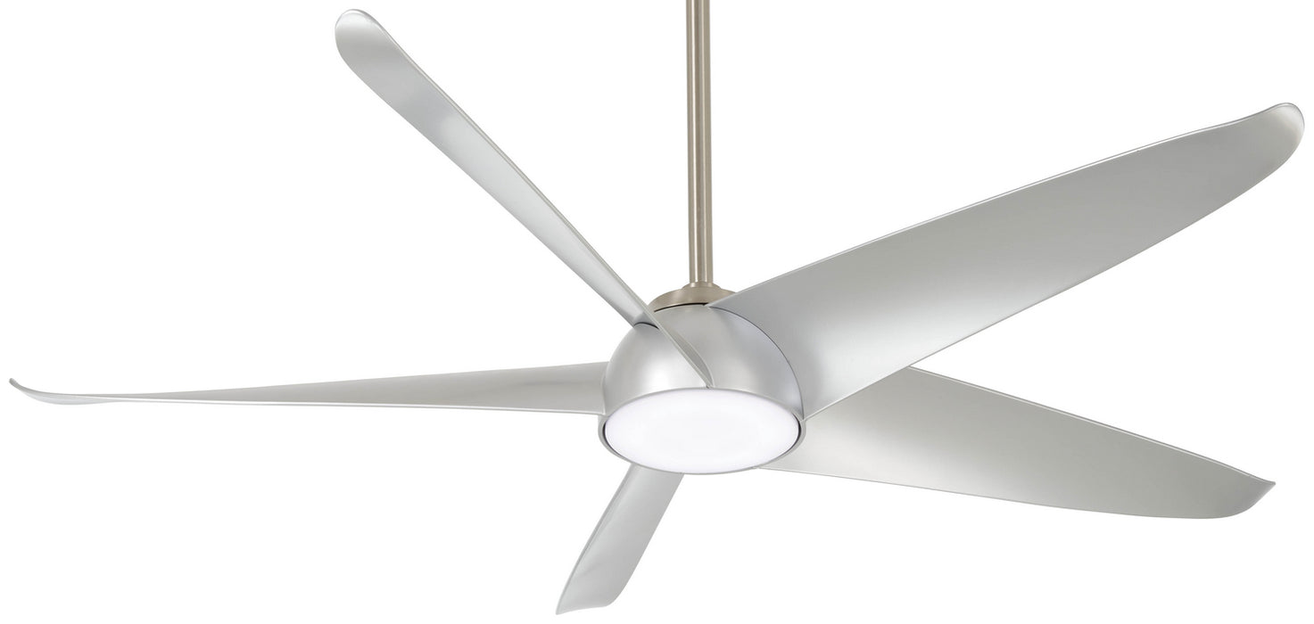 Minka Aire F771L-BN/SL 60" Ceiling Fan, Brushed Nickel W/ Silver