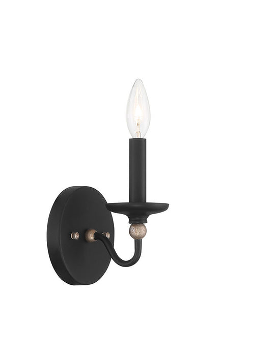 Minka-Lavery 1041-677 One Light Wall Sconce, Sand Coal With Skyline Gold Le