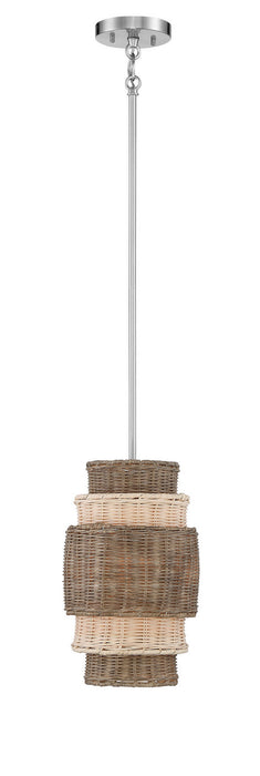 Minka-Lavery 1071-84 One Light Pendant, Brushed Nickel