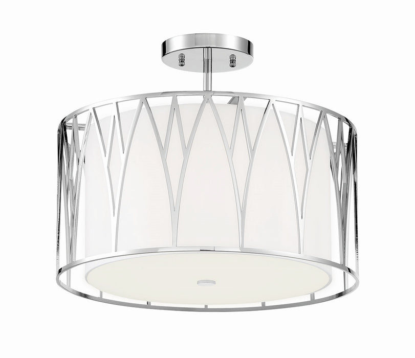 Minka-Lavery 1089-613-L LED Semi Flush Mount, Polished Nickel