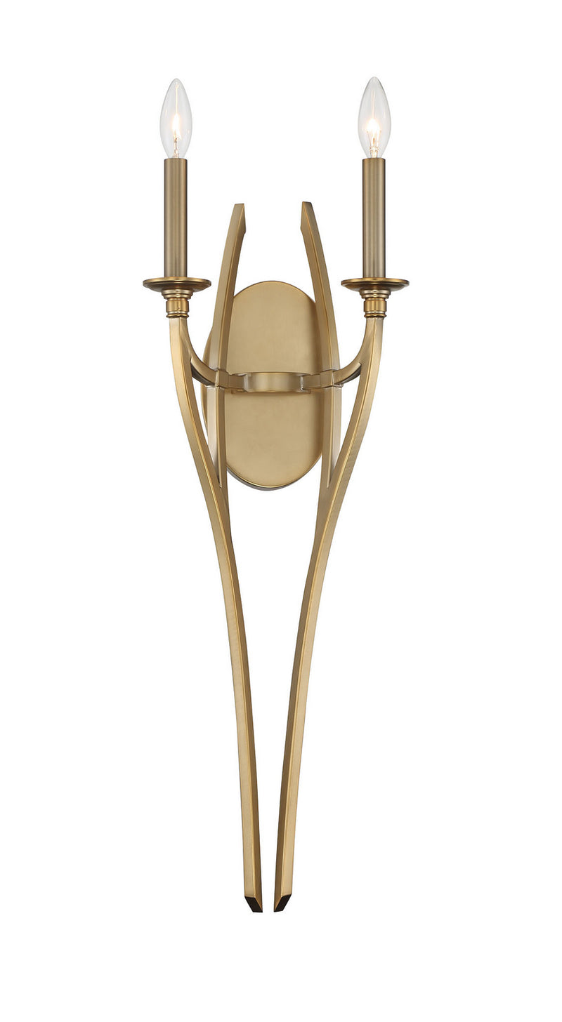 Minka-Lavery 1092-740 Two Light Wall Sconce, Brushed Honey Gold