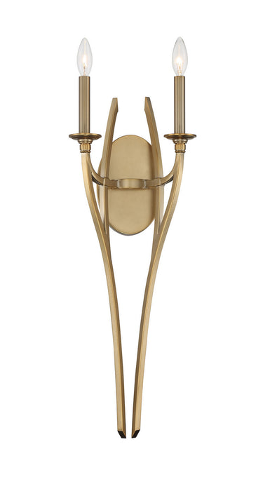 Minka-Lavery 1092-740 Two Light Wall Sconce, Brushed Honey Gold