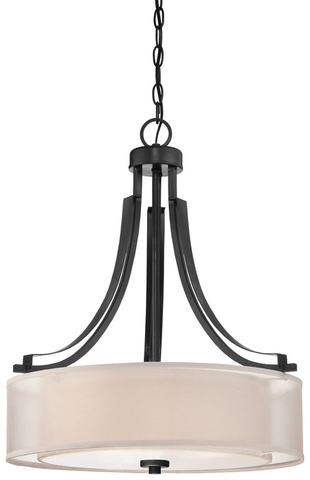Minka-Lavery 4104-66 Three Light Pendant, Sand Coal