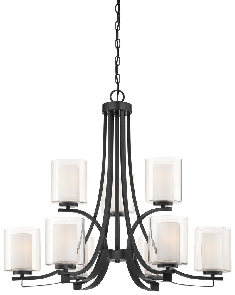 Minka-Lavery 4109-66 Nine Light Chandelier, Sand Coal