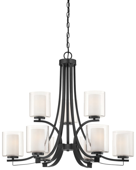 Minka-Lavery 4109-66 Nine Light Chandelier, Sand Coal