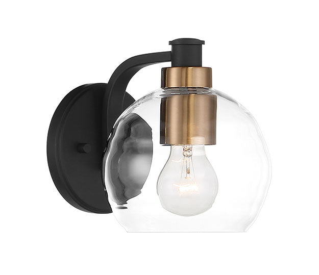 Minka-Lavery 4911-653 One Light Bath, Sand Coal W/Natural Brushed Br