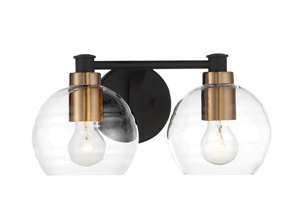 Minka-Lavery 4912-653 Two Light Bath, Sand Coal W/Natural Brushed Br
