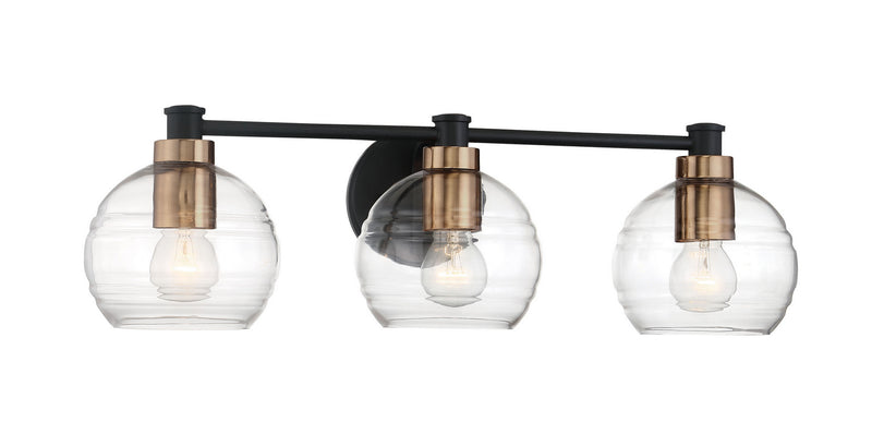 Minka-Lavery 4913-653 Three Light Bath, Sand Coal W/Natural Brushed Br