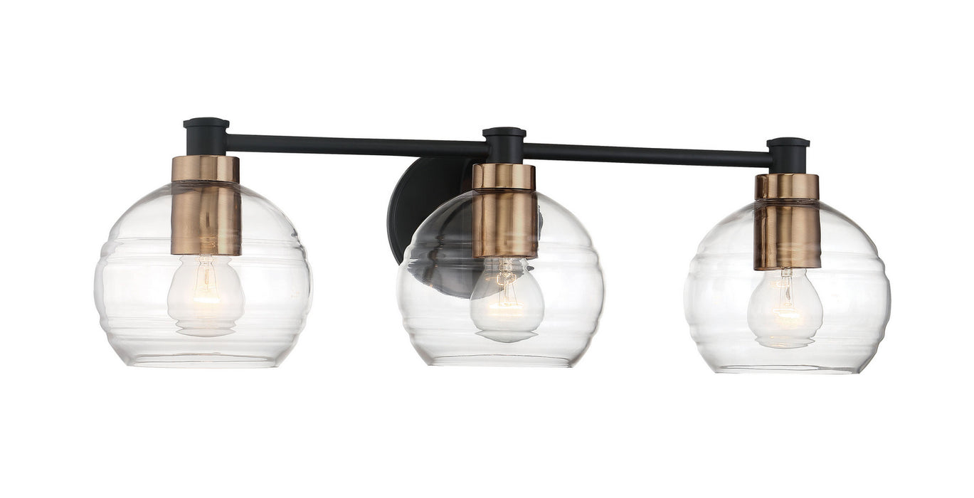 Minka-Lavery 4913-653 Three Light Bath, Sand Coal W/Natural Brushed Br