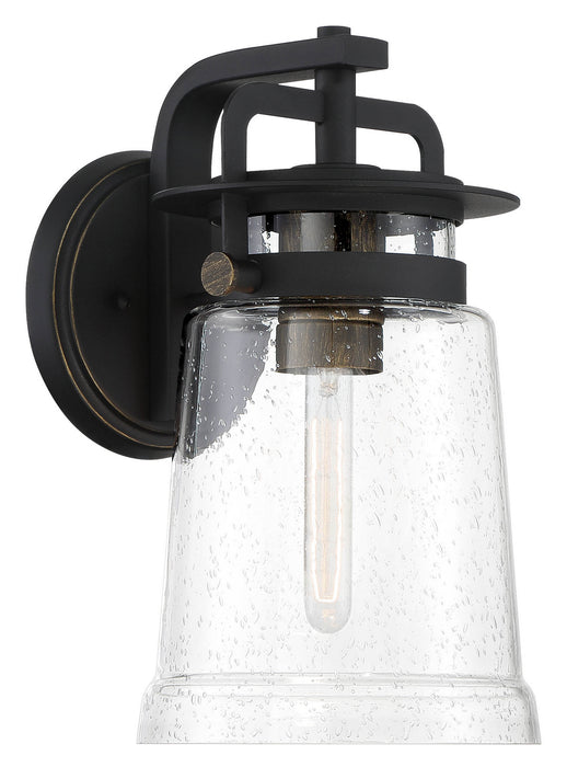 Minka-Lavery 73141-703 One Light Outdoor Wall Mount, Sand Coal With Gold Highlights