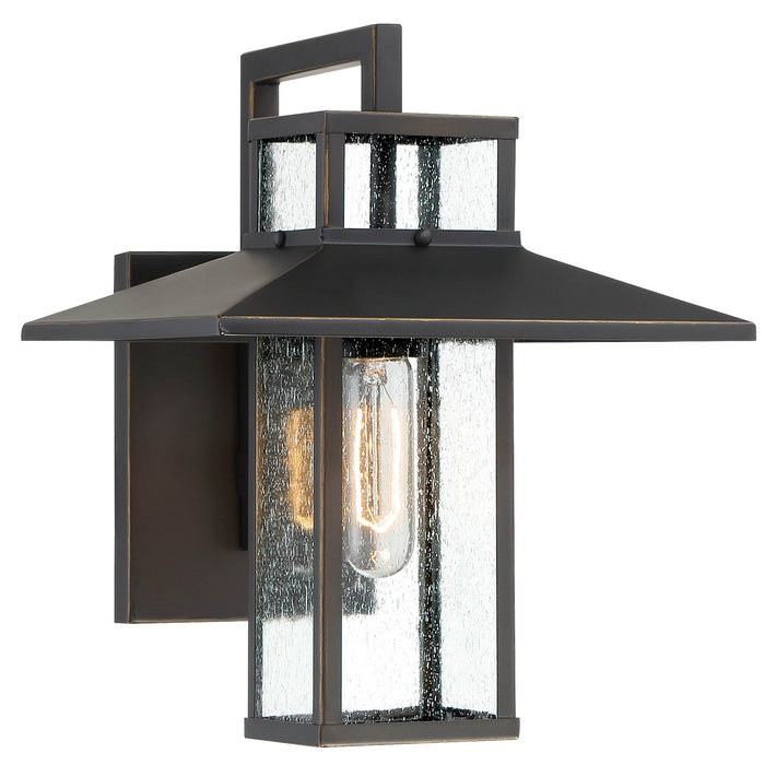Minka-Lavery 73150-143C One Light Outdoor Wall Mount, Oil Rubbed Bronze W/ Gold High
