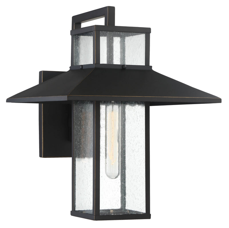 Minka-Lavery 73151-143C One Light Outdoor Wall Mount, Oil Rubbed Bronze W/ Gold High