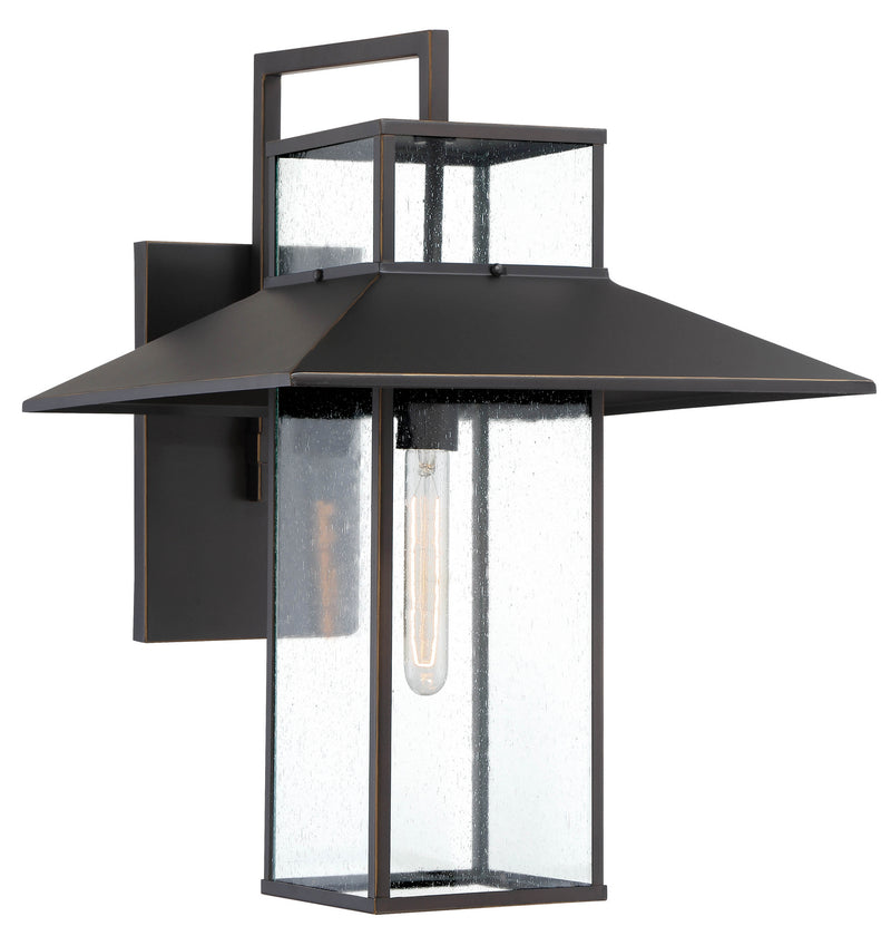 Minka-Lavery 73153-143C One Light Outdoor Wall Mount, Oil Rubbed Bronze W/ Gold High