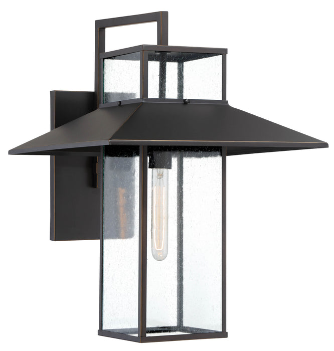 Minka-Lavery 73153-143C One Light Outdoor Wall Mount, Oil Rubbed Bronze W/ Gold High