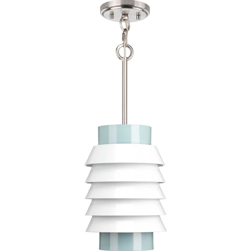 Progress Lighting P500194-009 One Light Pendant, Brushed Nickel