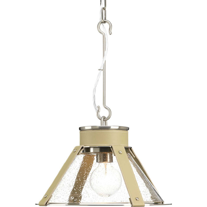 Progress Lighting P500195-009 One Light Pendant, Brushed Nickel