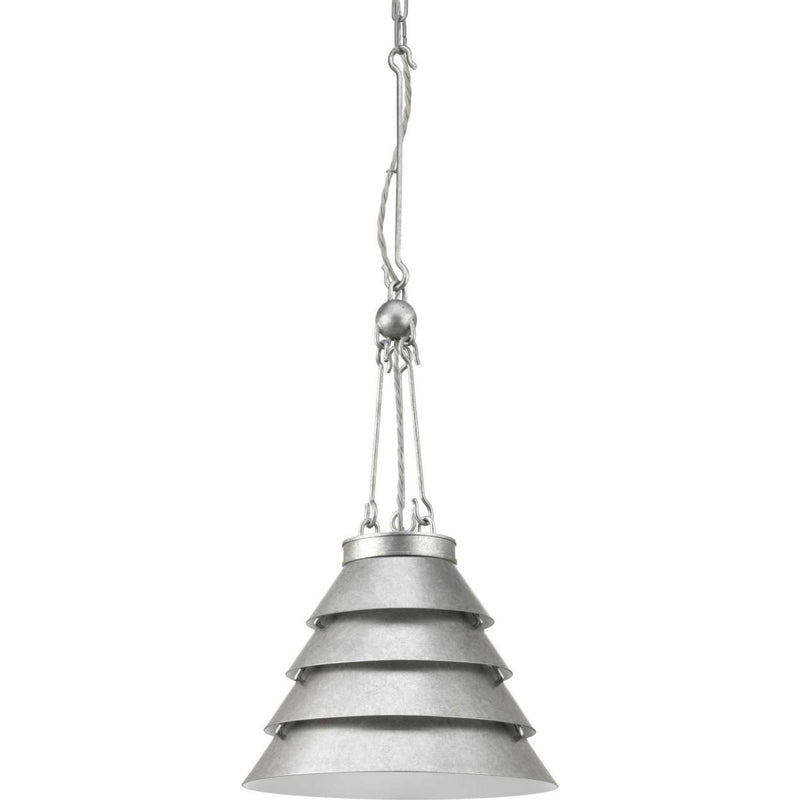 Progress Lighting P500199-141 One Light Pendant, Galvanized Finish