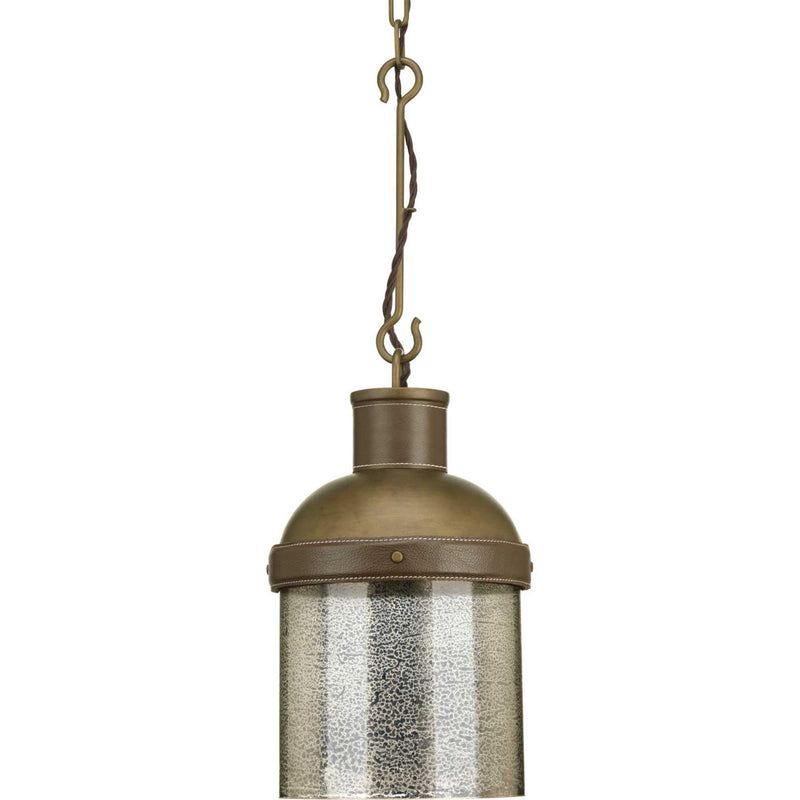 Progress Lighting P500202-161 One Light Pendant, Aged Brass