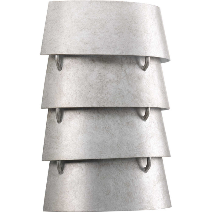 Progress Lighting P710064-141 Two Light Wall Sconce, Galvanized Finish