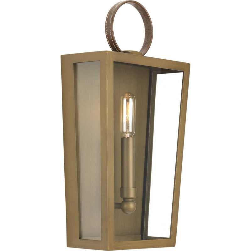 Progress Lighting P710066-161 One Light Wall Sconce, Aged Brass