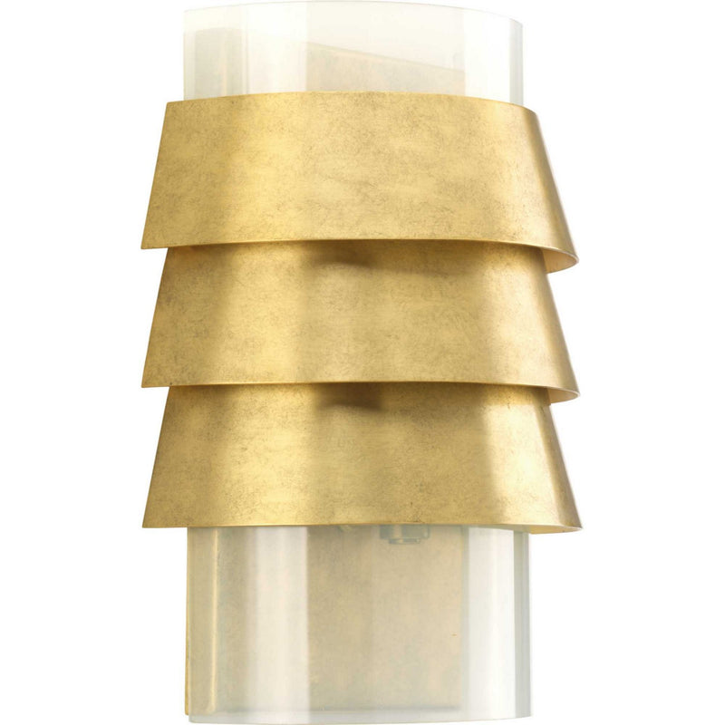 Progress Lighting P710068-160 One Light Wall Sconce, Brushed Brass