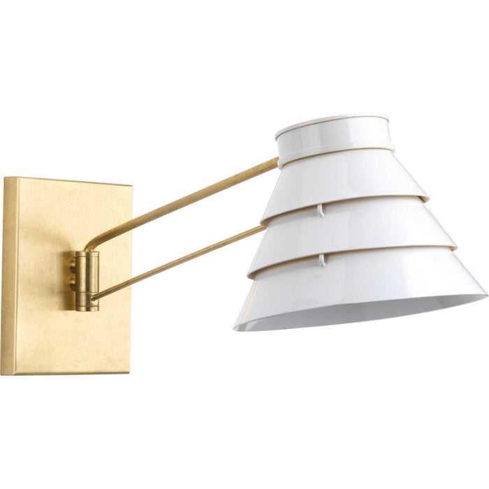 Progress Lighting P710070-160 One Light Wall Bracket, Brushed Brass