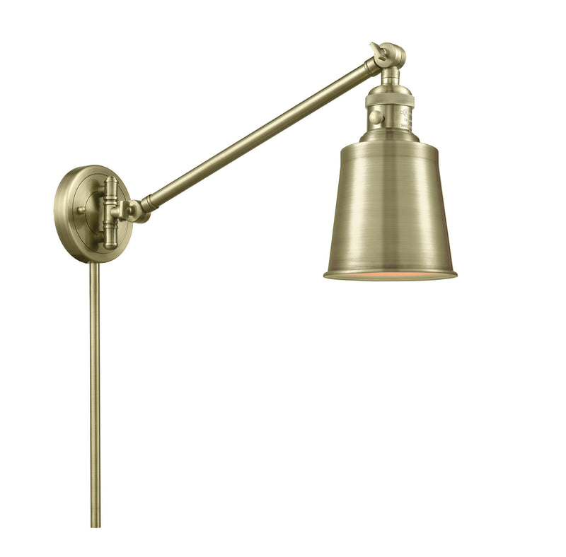 Innovations 237-AB-M9-AB One Light Swing Arm Lamp, Antique Brass