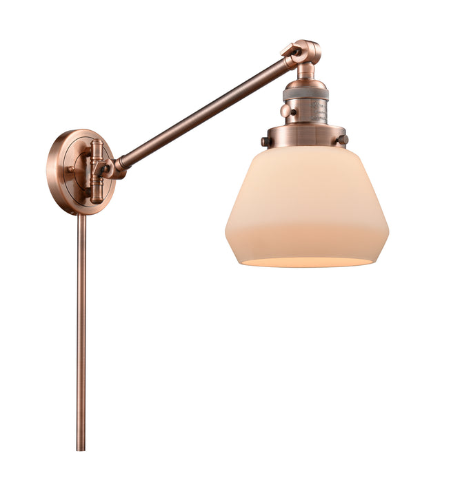 Innovations 237-AC-G171 One Light Swing Arm Lamp, Antique Copper