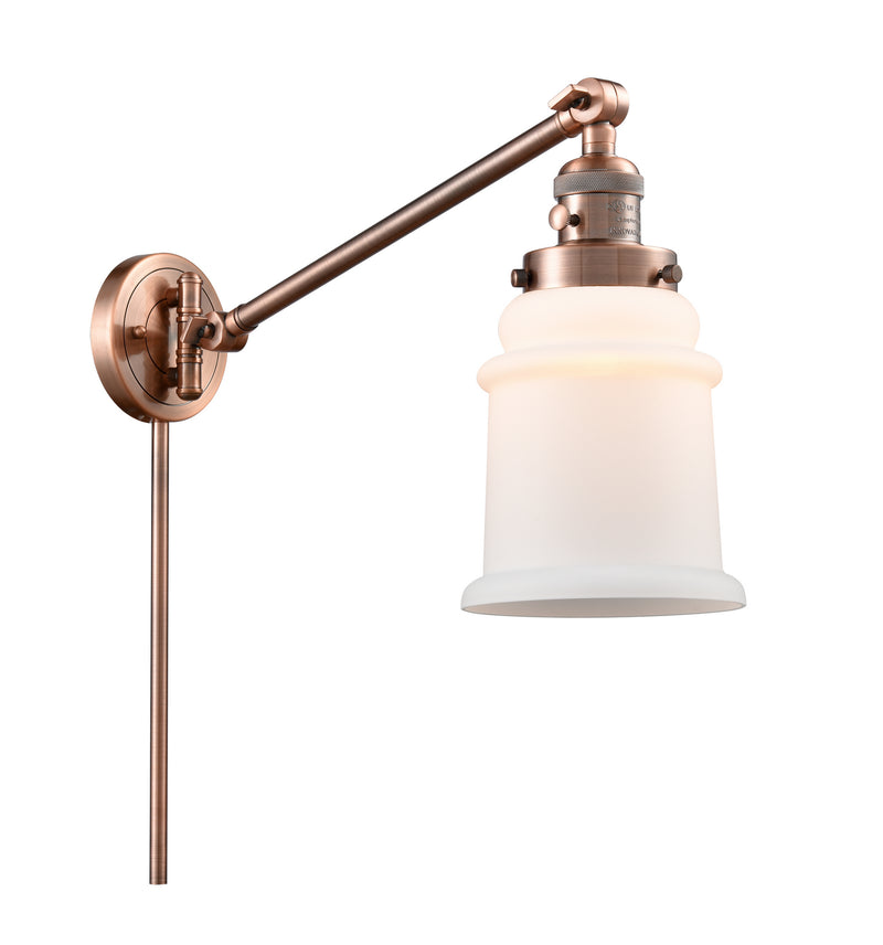 Innovations 237-AC-G181 One Light Swing Arm Lamp, Antique Copper