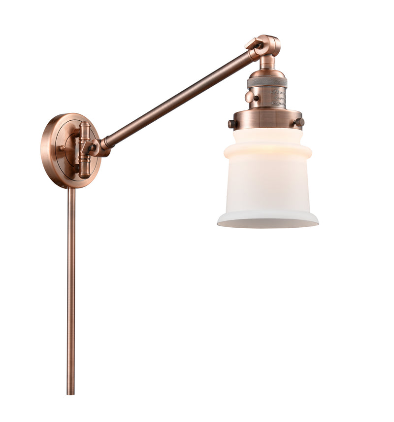 Innovations 237-AC-G181S One Light Swing Arm Lamp, Antique Copper