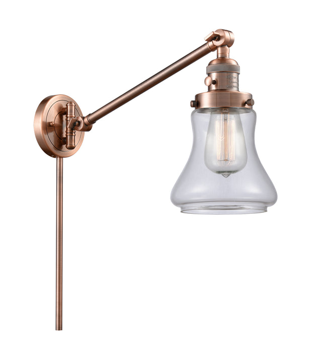 Innovations 237-AC-G192 One Light Swing Arm Lamp, Antique Copper