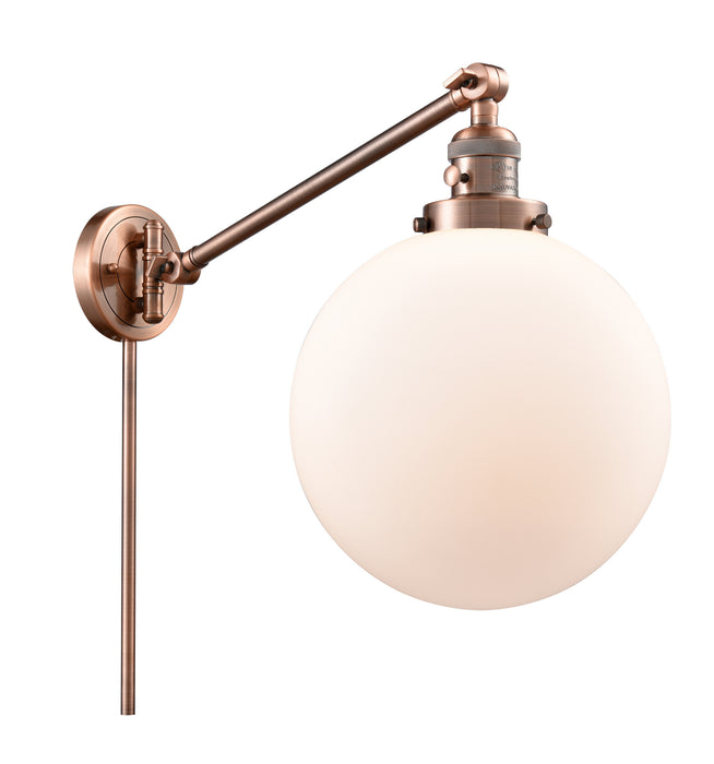 Innovations 237-AC-G201-10 One Light Swing Arm Lamp, Antique Copper