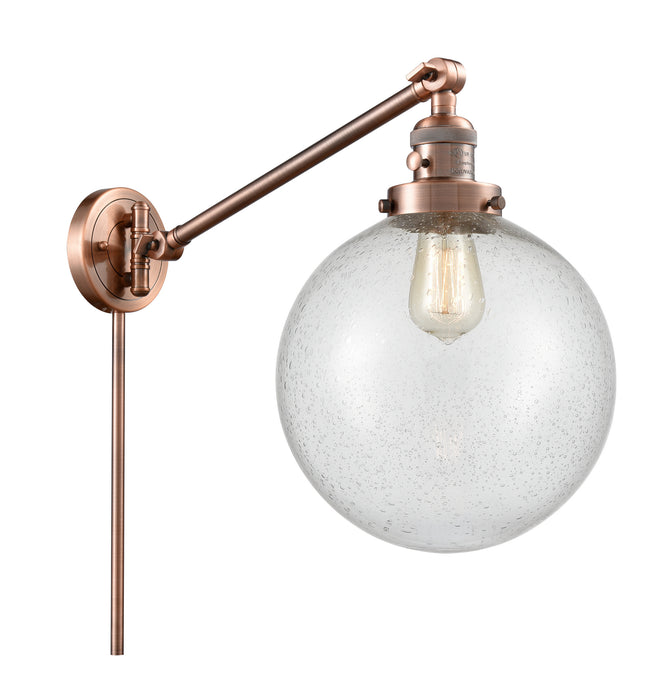 Innovations 237-AC-G204-10 One Light Swing Arm Lamp, Antique Copper