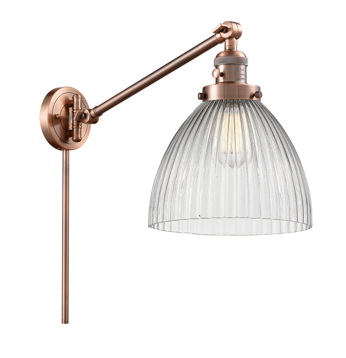 Innovations 237-AC-G222 One Light Swing Arm Lamp, Antique Copper